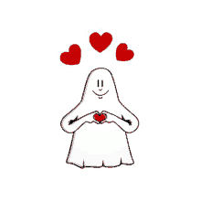 heart love ghost in love i love you smiling