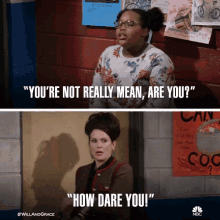 megan mullally karen walker not really mean will and grace take that back