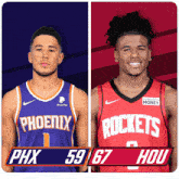 Phoenix Suns (59) Vs. Houston Rockets (67) Half-time Break GIF - Nba Basketball Nba 2021 GIFs