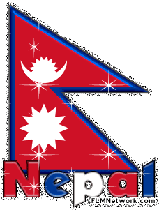 Nepal Flag Sticker - Nepal Flag Glittery Stickers
