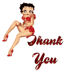 betty boop animated glitters sparkling thank you
