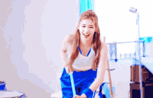 Sana Pocari Sweat GIF - Sana Pocari Sweat Twice Mop GIFs