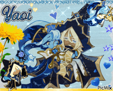 a picture of a cartoon character with yaoi written on the bottom