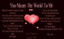 love you forever you mean the world to me lyrics
