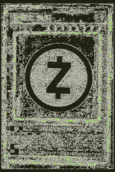 a black and white drawing of a circle with a z in it