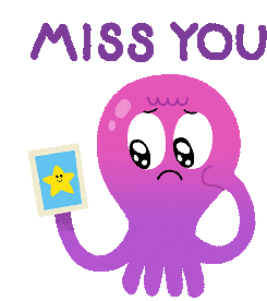 Miss You Crying Sticker - Miss You Crying Octopus Stickers