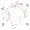 a blurred image of a bracelet with hearts around it .