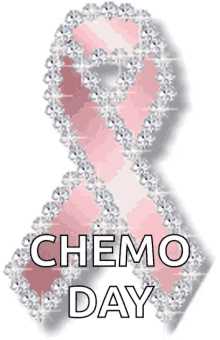 breast cancer awareness logo sparkling ribbon chemo day