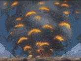 a painting of a dragon with a smoke coming out of it 's mouth