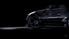 a car with smoke coming out of the tires