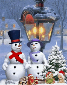 Merry Christmas Snowman GIF - Merry Christmas Snowman Kiss GIFs