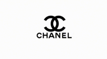 a black and white logo for chanel with a white background