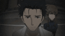 a man with a beard is standing next to a girl with braids