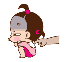 angry kawaii cute girl