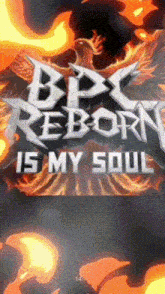 a poster for bpx reborn is my soul with a phoenix in the background