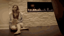 By The Fireplace Get Up GIF - By The Fireplace Get Up Glance GIFs