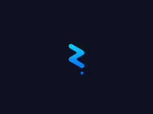 a blue lightning bolt is on a dark blue background