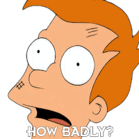 How Badly Philip J Fry Sticker - How Badly Philip J Fry Futurama Stickers