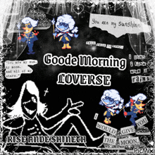 a black and white poster that says good morning lover