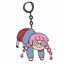 girl glasses pink woman toy