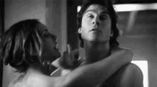 Ian Somerhalder Shhh GIF - Ian Somerhalder Shhh Nina Dobrev GIFs