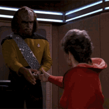 Shake Hands Worf GIF - Shake Hands Worf Star Trek GIFs