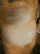 a blurred image of a cat 's face with a few spots of white on it