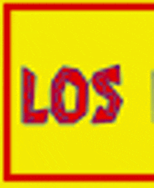 the word los is written in red on a yellow background
