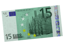 unotre euro 15euro soldi