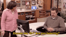 I Wih GIF - Parks And Recreation Ron Swanson Ignore GIFs