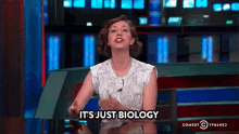 Daily Show GIF - The Daily Show Kristen Schaal Its Just Biology GIFs