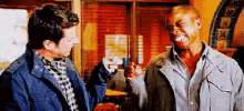 Psych What GIF - Psych What Fist Bump GIFs