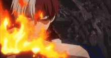 Shoto Todoroki On Fire GIF - Shoto Todoroki On Fire Boku No Hero Academia GIFs