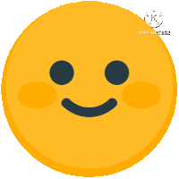 a yellow circle with a smiling face and the words kinemaster on the bottom