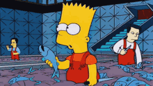 Bart Simpson Knife GIF - Bart Simpson Knife Fish GIFs