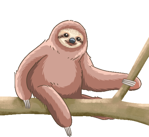 Sloth Pygmy Three Toed Sloth Sticker - Sloth Pygmy Three Toed Sloth Stickers