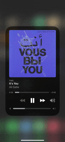 ali gatie 's we 's it 's you is playing on a phone