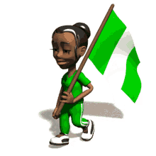 nigeria moving flag flag bearer