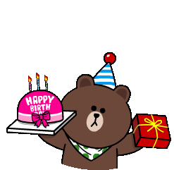 Happy Birthday Bear Sticker - Happy Birthday Bear Cute Stickers
