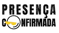 a logo that says presenca confirmada with a yellow circle