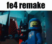 a picture of a batman and benny from the lego movie