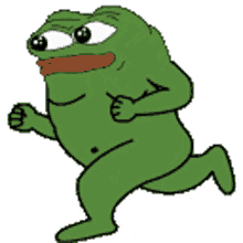 pepe run safo hurry pepe frog green frog