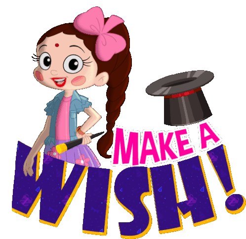 Make A Wish Chutki Sticker - Make A Wish Chutki Chhota Bheem Stickers