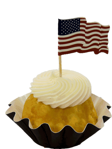 American Flag Cake Sticker - American Flag Cake Spinning Stickers