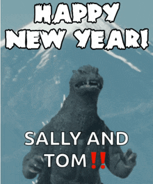 Godzilla Happy New Year GIF - Godzilla Happy New Year New Year GIFs