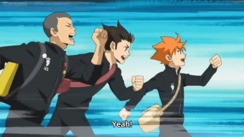 Tanaka and Nishinoya, anime funny, haikyuu, haikyuu funny, HD