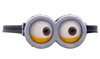 a pair of minion goggles with two eyes