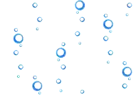 a seamless pattern of blue bubbles floating in the air on a white background
