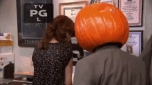 Pumpkin Man GIF - Pumpkin Man Dwight Shock GIFs