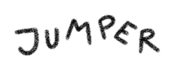 a white background with the word jumper written in black
